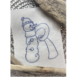 Stickdatei - Schneemann Alphabet Buchstabe R